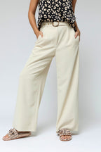 Oatmeal Cleo Belt Pant