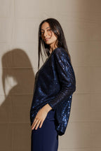 Blue Sequin Overtop