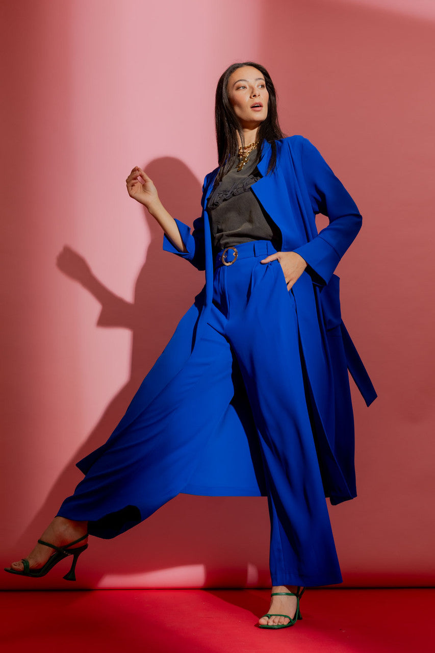Cobalt Euro Trench Coat
