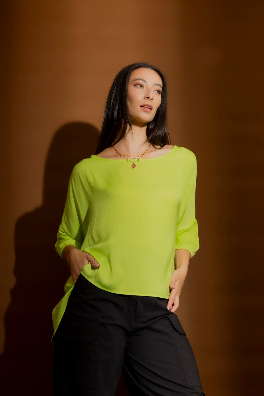 Neon Silky Hi-Lo Top