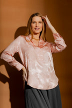 Peach Jacquard Milan Blogger Shirt