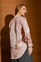 Peach Jacquard Milan Blogger Shirt