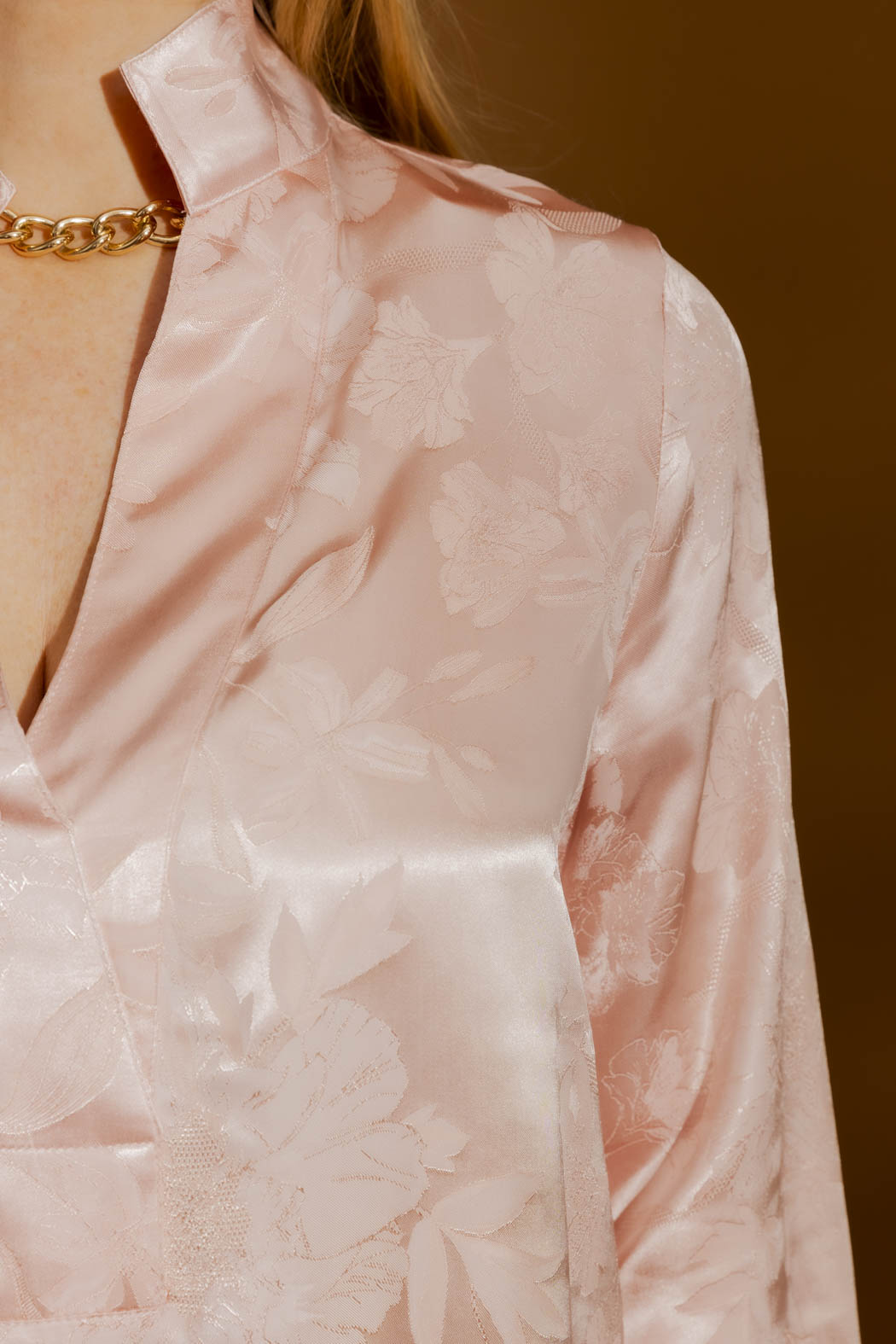 Peach Jacquard Milan Blogger Shirt