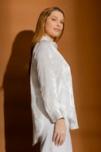 White Jacquard Milan Blogger Shirt