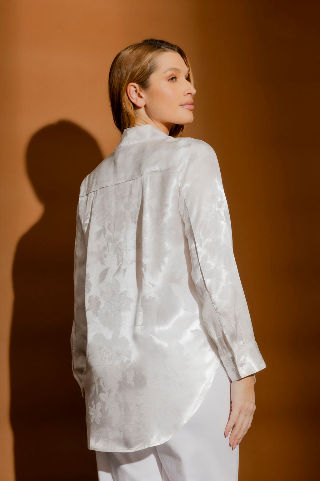 White Jacquard Milan Blogger Shirt