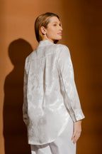 White Jacquard Milan Blogger Shirt