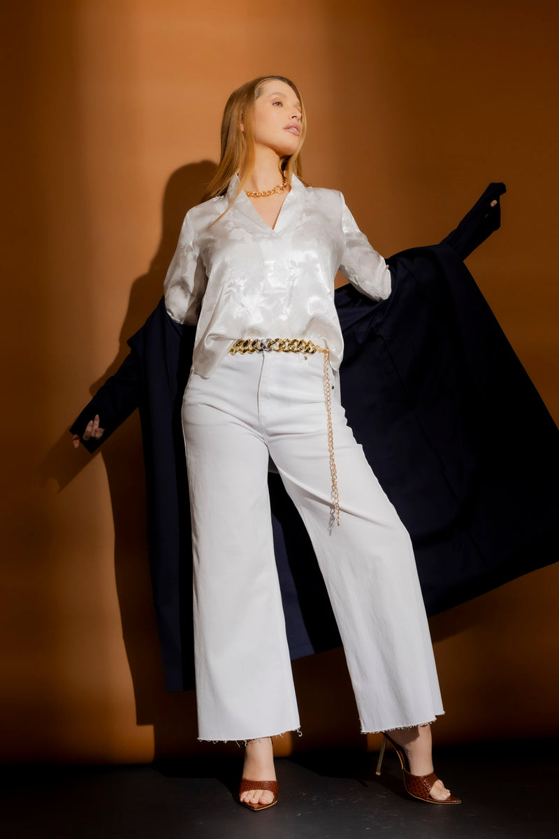 White Wide Leg Jean