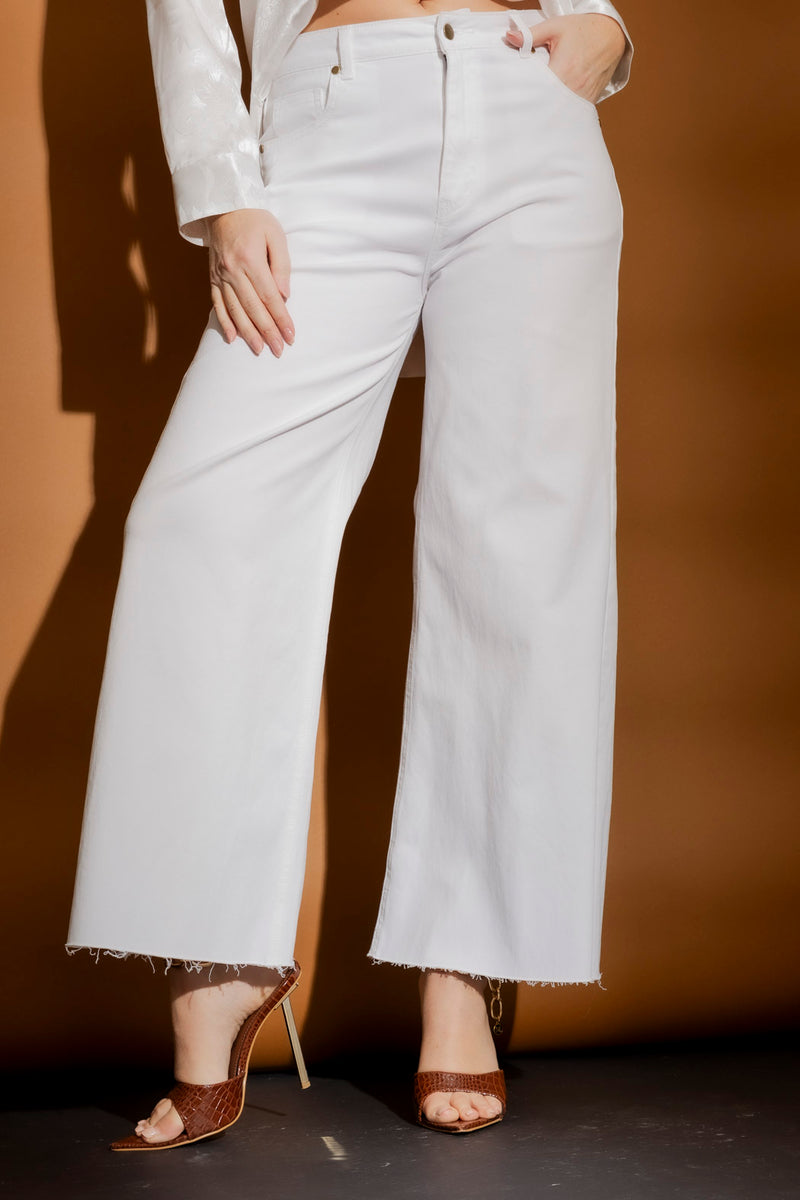 White Wide Leg Jean