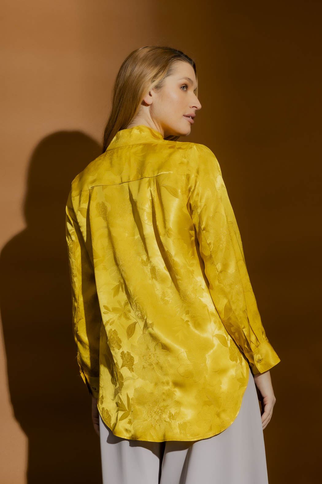 Marigold Jacquard Milan Blogger Shirt