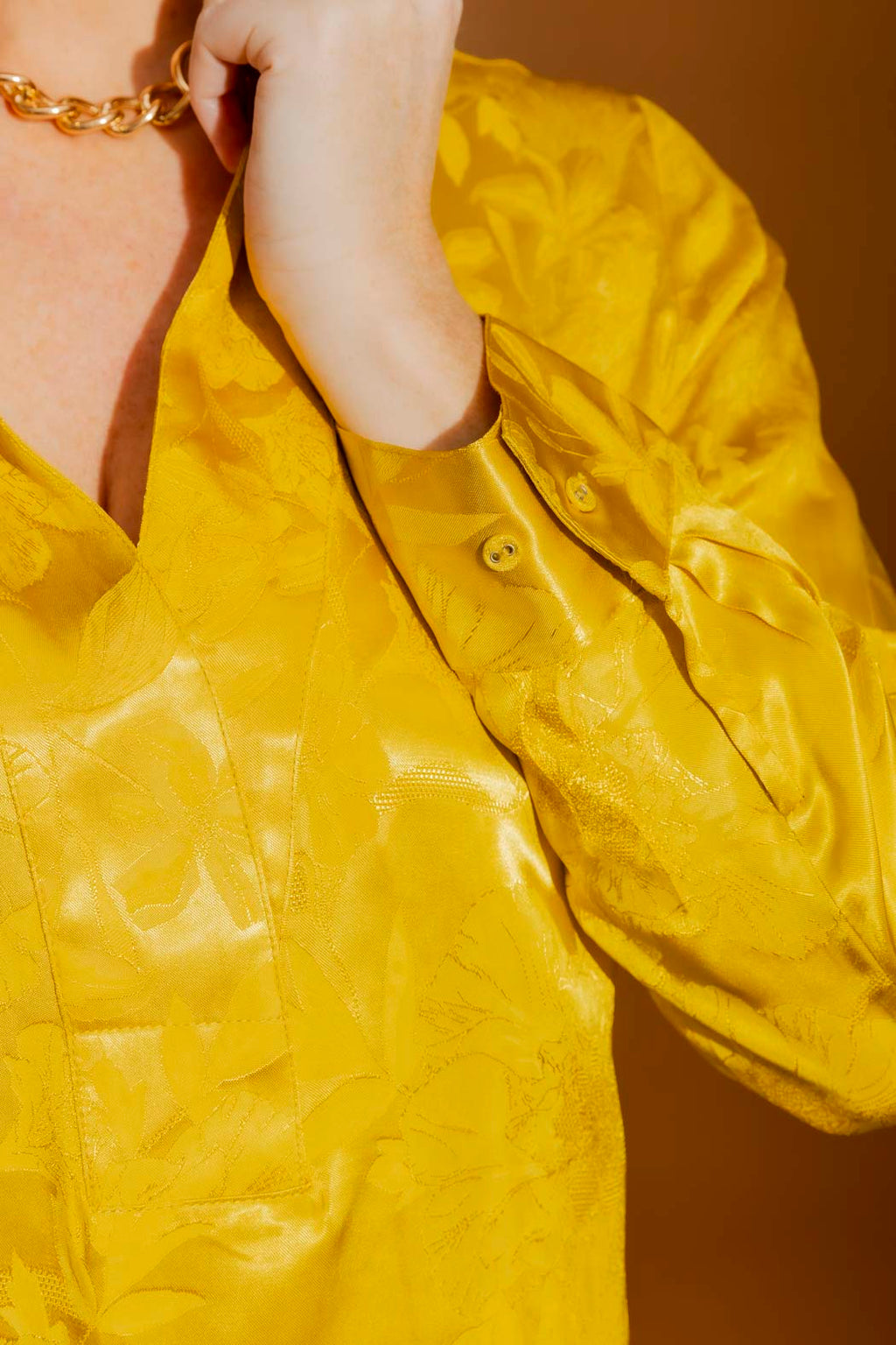 Marigold Jacquard Milan Blogger Shirt