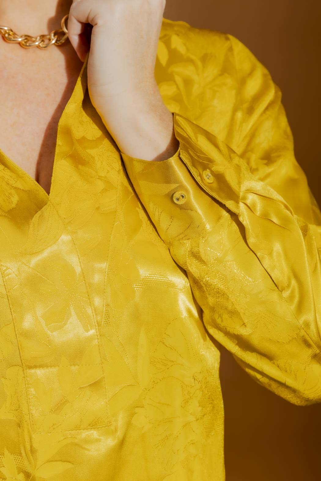 Marigold Jacquard Milan Blogger Shirt
