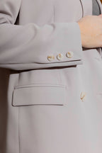 Light Grey Double Breasted Blazer Smoke