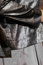 Silver Liquid Lame Shacket