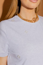 Grey Marle Diamante Charm Tee Grey Marle