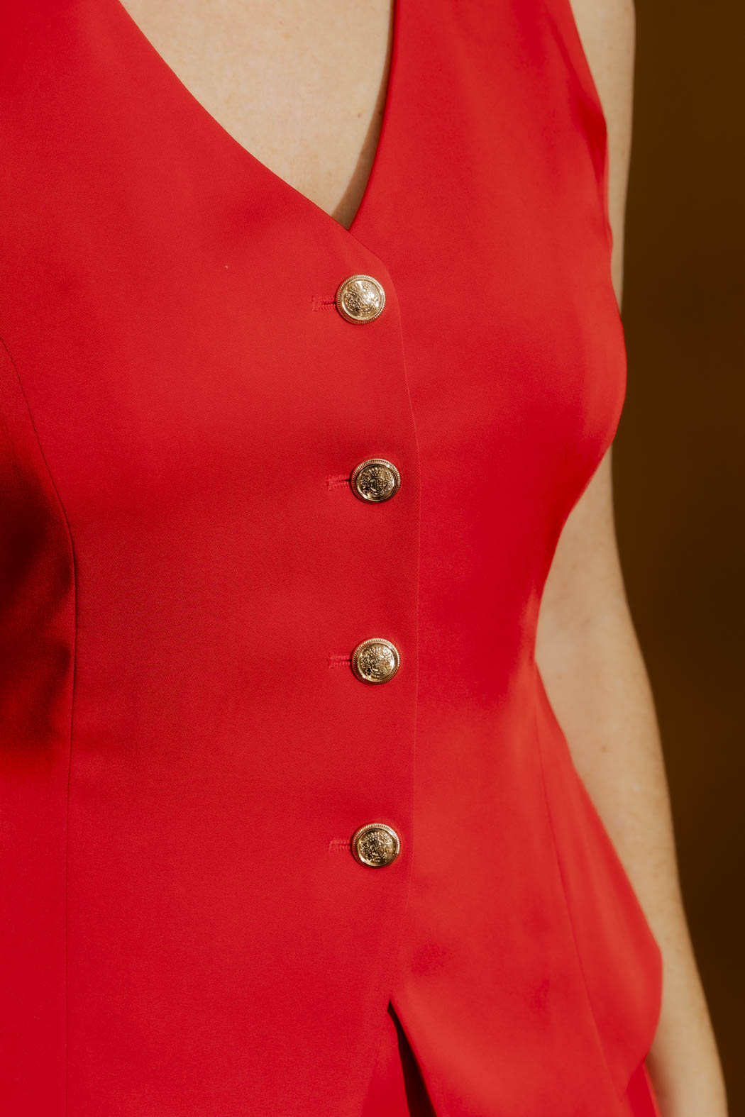 Red Belted Vest