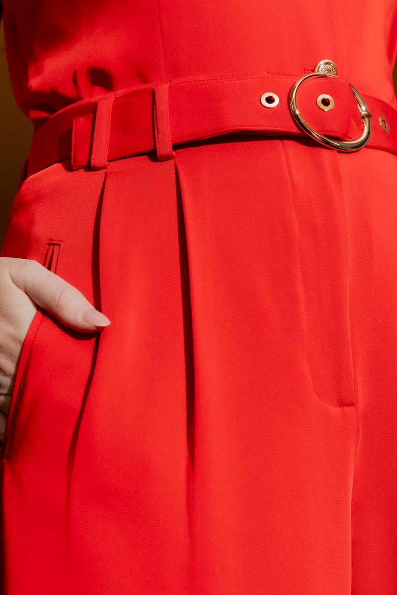 Red Cleo Ankle Pant