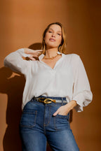 Silver Gold Hook Belt Silver O/S
