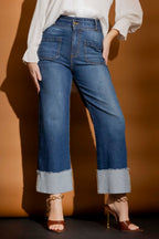 Mid Blue Stretch Pocket Jean Mid Blue