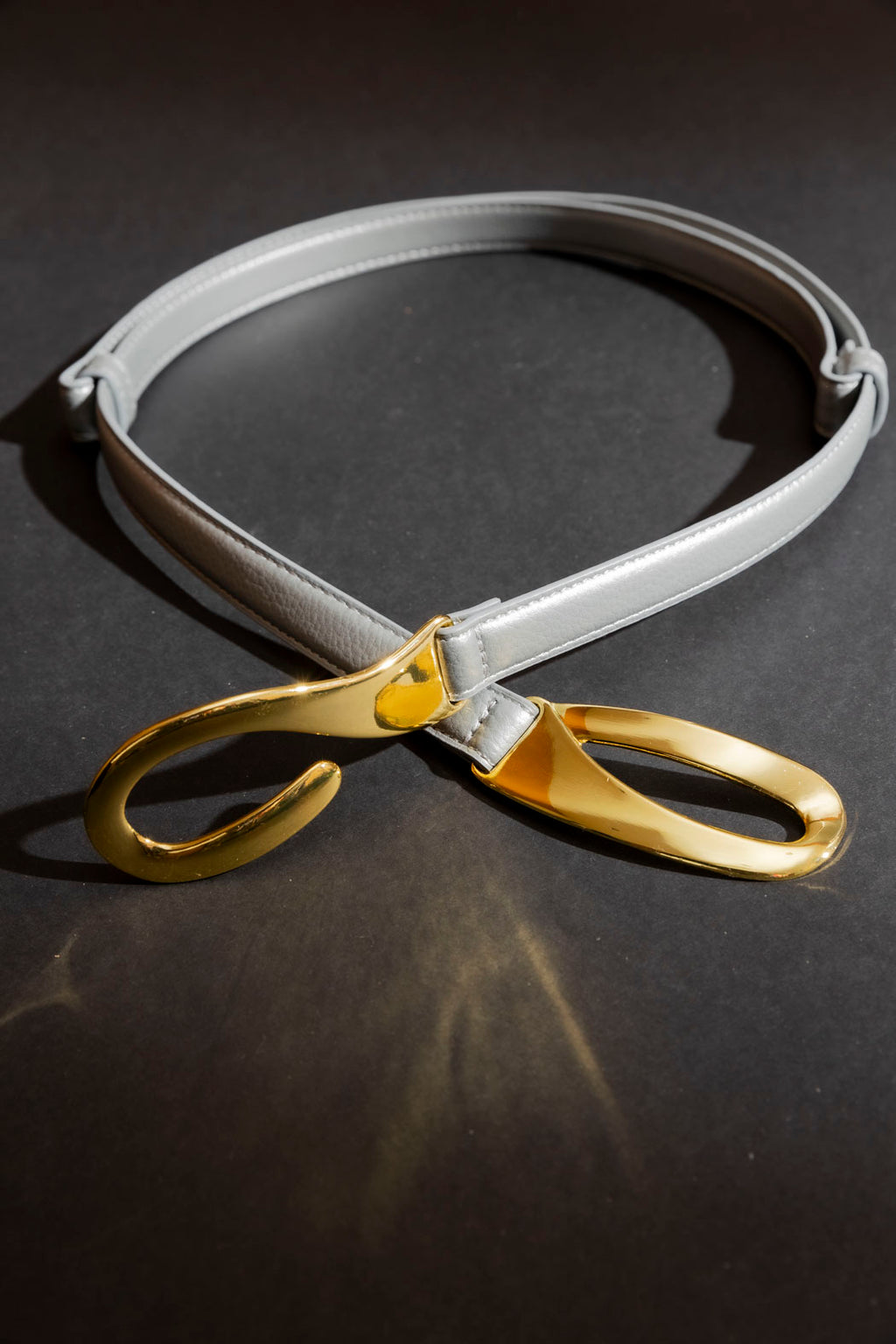 Silver Gold Hook Belt Silver O/S