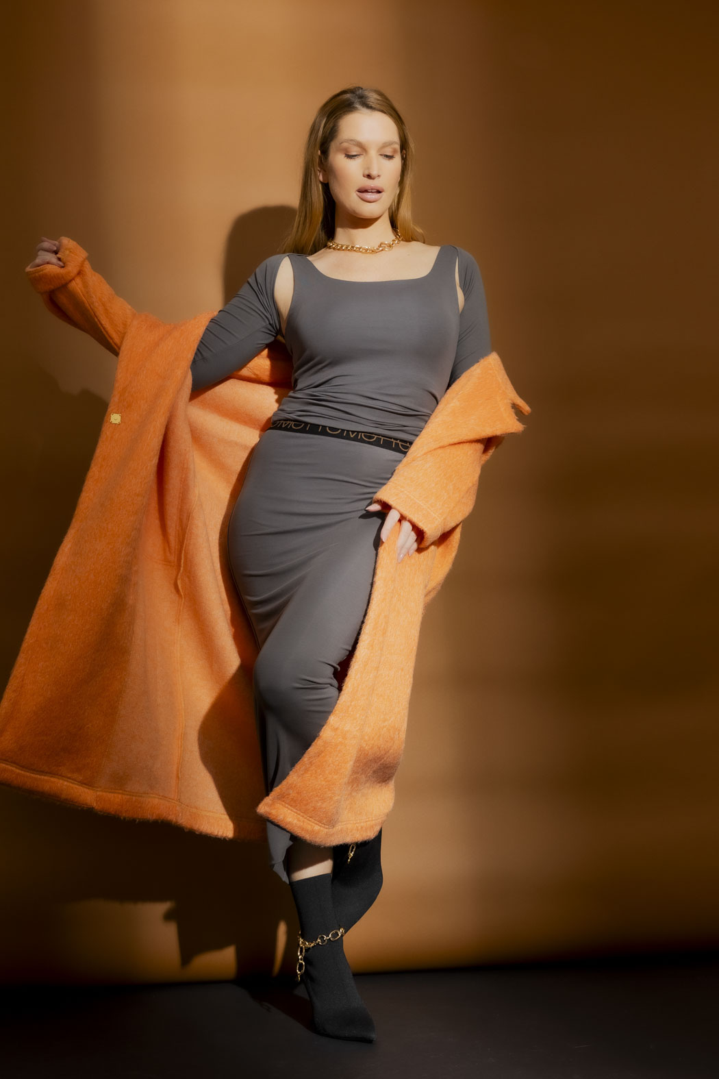 Grey Tencel Shrug