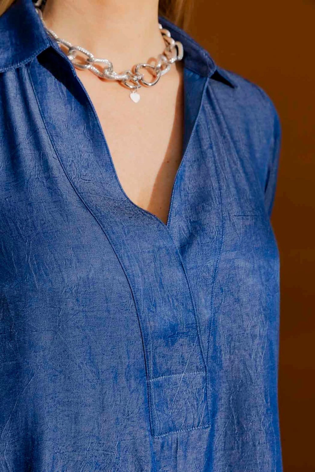 Dark Chambray Brit Blogger Shirt Dark Chambray