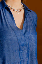 Dark Chambray Brit Blogger Shirt Dark Chambray