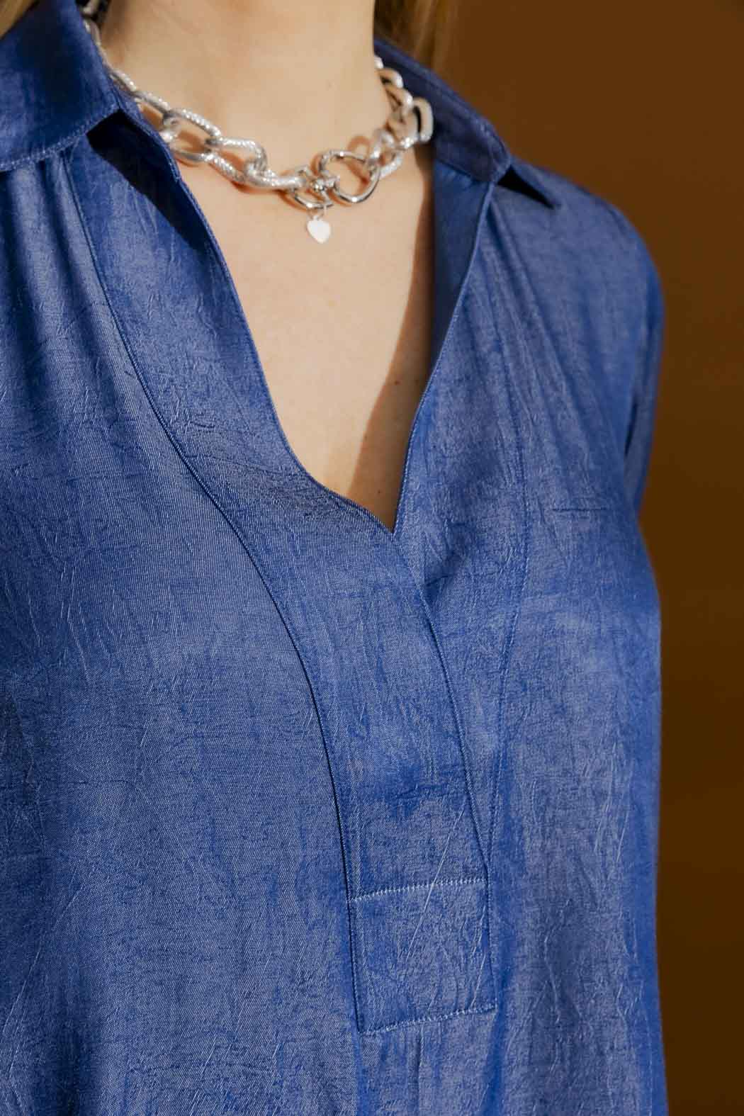 Dark Chambray Brit Blogger Shirt Dark Chambray
