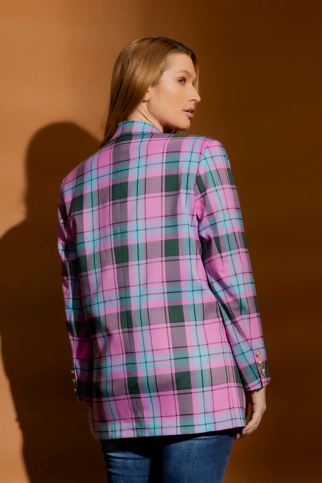 Plaid Boyfriend Blazer