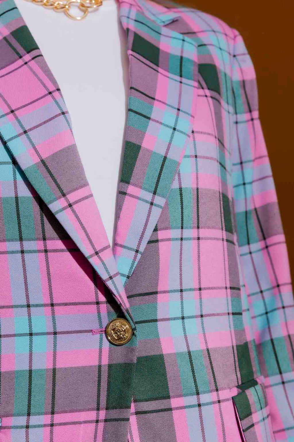 Plaid Boyfriend Blazer