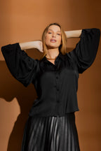 Black Silky Princess Shirt