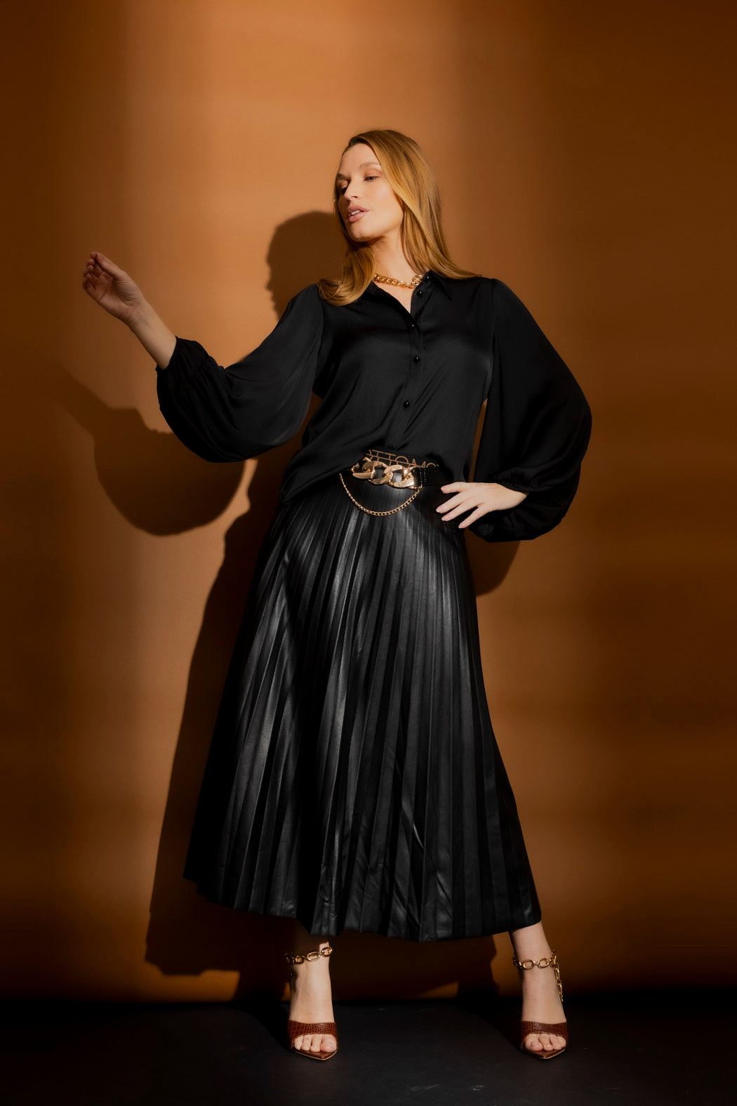 Black Silky Princess Shirt