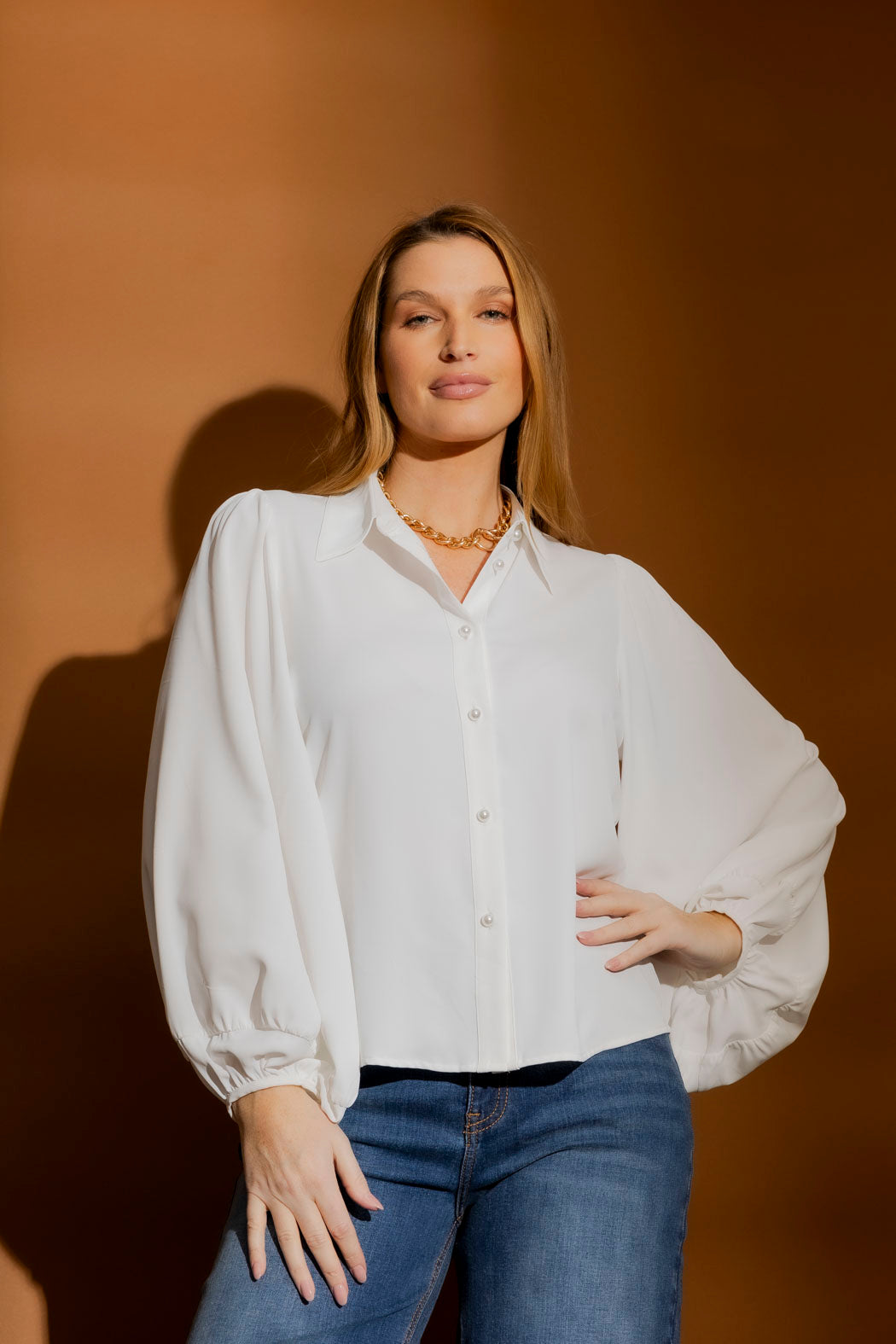 White Silky Princess Shirt
