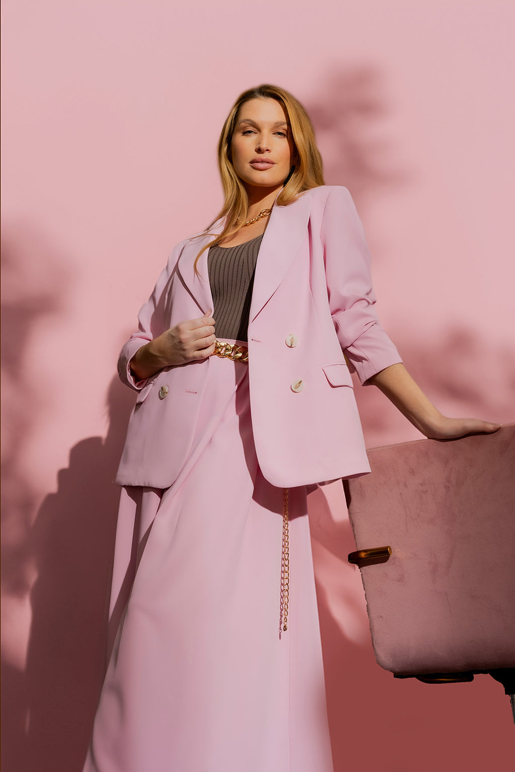 Pink Euro Double Blazer