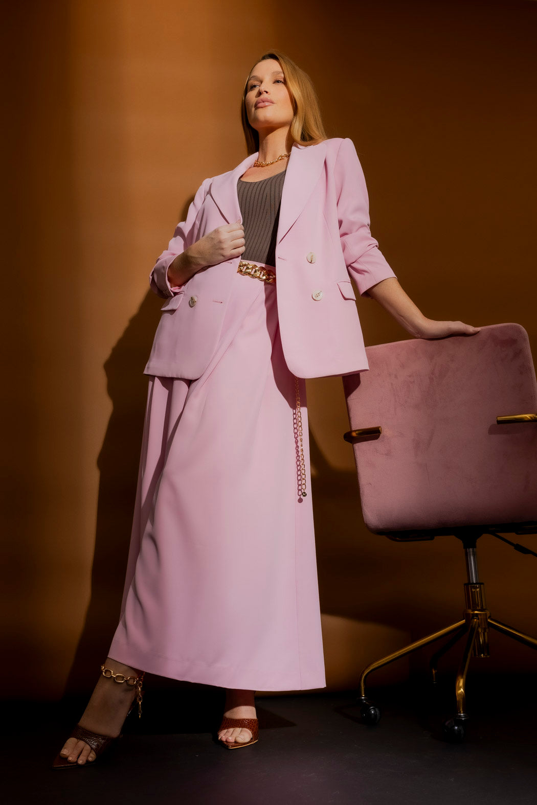 Pink Euro Double Blazer