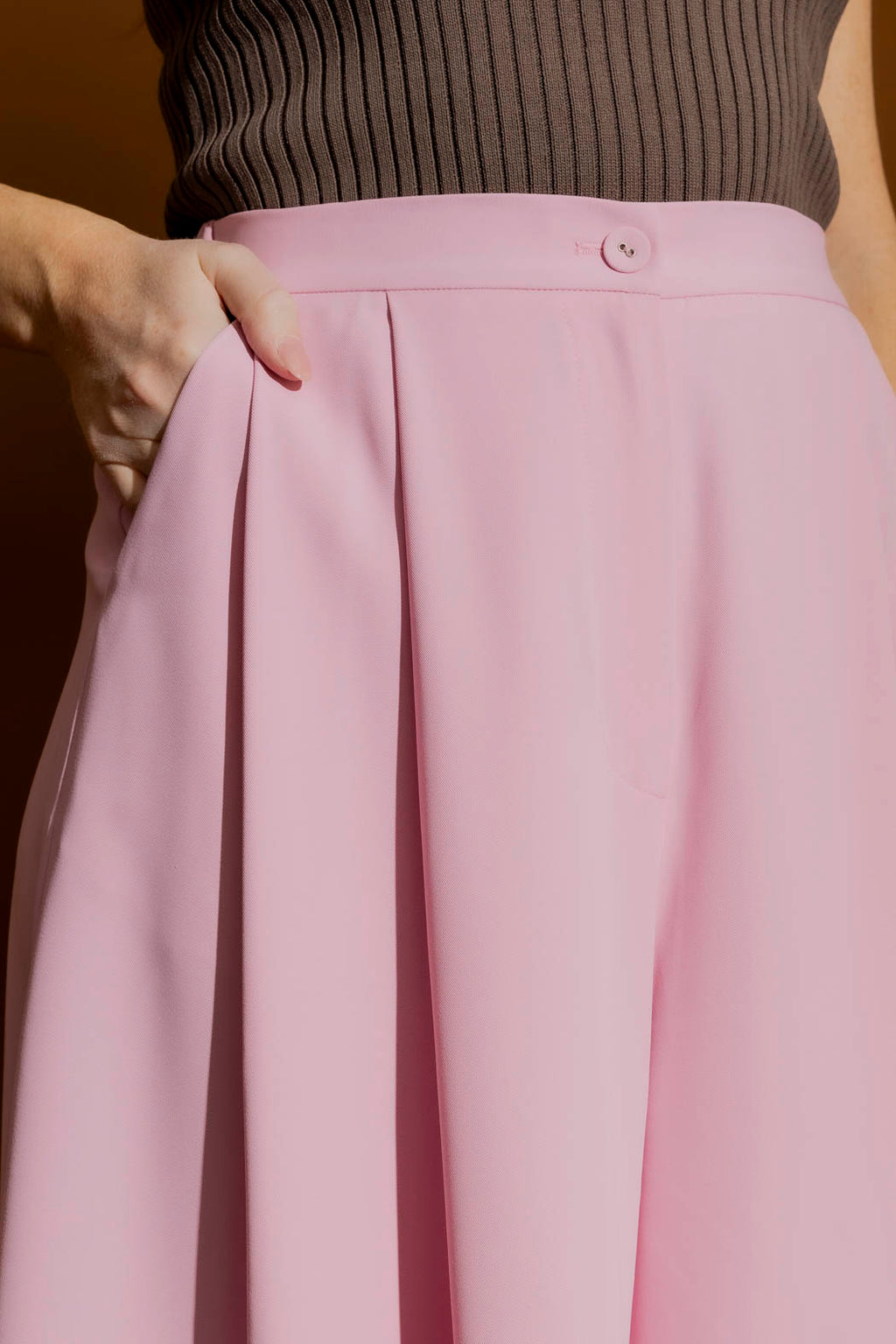 Pink Euro Wide Leg Culotte