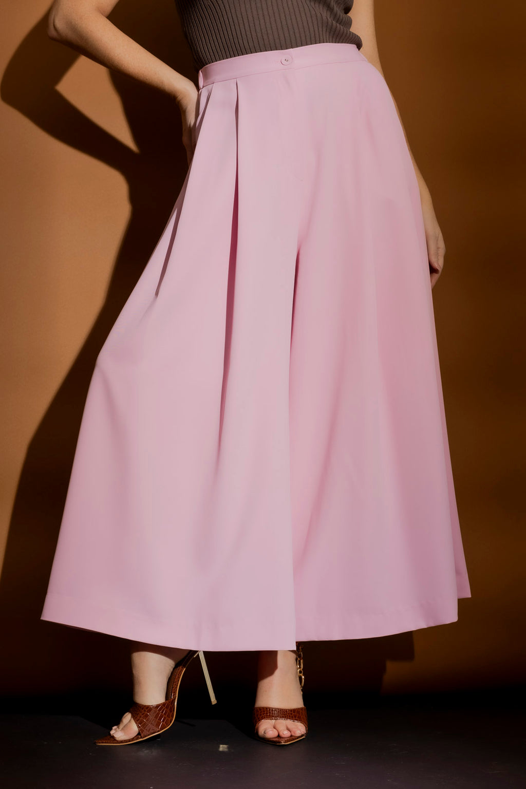 Pink Euro Wide Leg Culotte