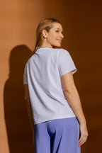 White Diamante Charm Tee