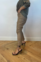 Taupe Vegan Leather Droppie - FINAL SALE