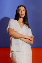 White Silky Bondi Top