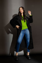 Black/Silver Cocoon Coat