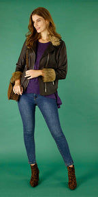 Chocolate Faux Fur Harlem Jacket
