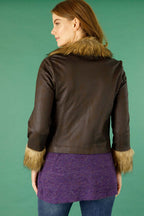 Chocolate Faux Fur Harlem Jacket