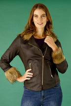 Chocolate Faux Fur Harlem Jacket