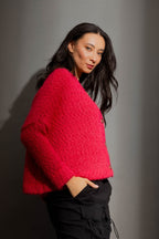 Raspberry Fluffy Wonder Cardigan