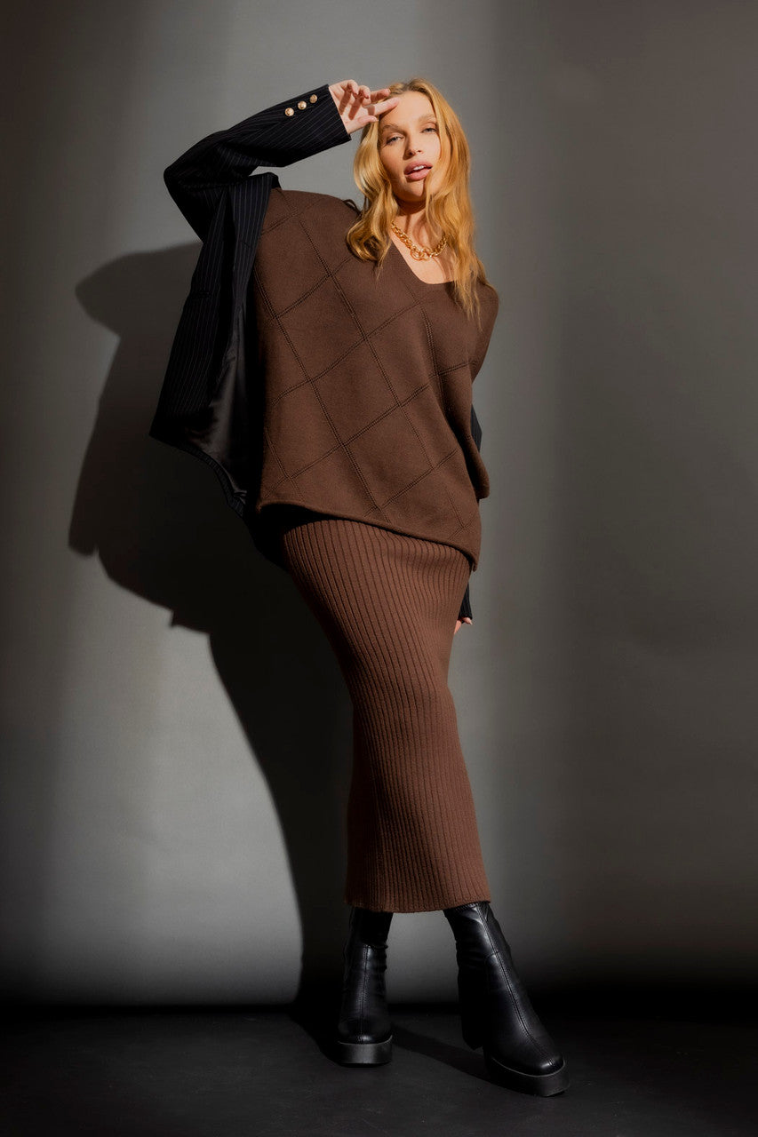 Cocoa Criss-Cross V-Neck Jumper Cocoa S