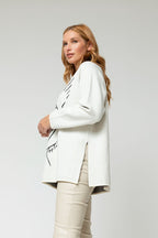 Ivory Jacquard Bodycon Jumper