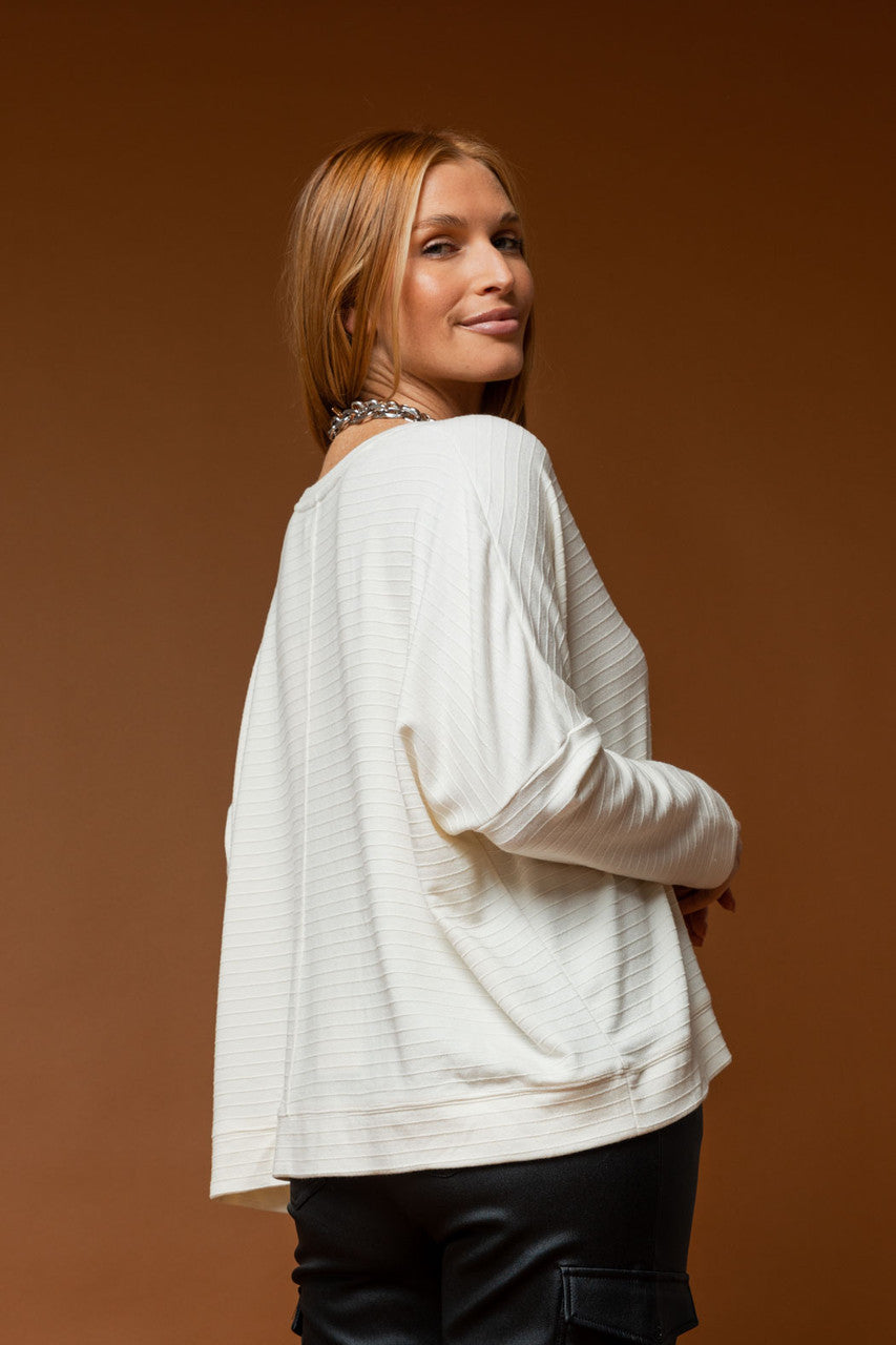 Ivory Ava V Neck Jumper