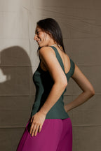 Forest Rib V Neck Cami