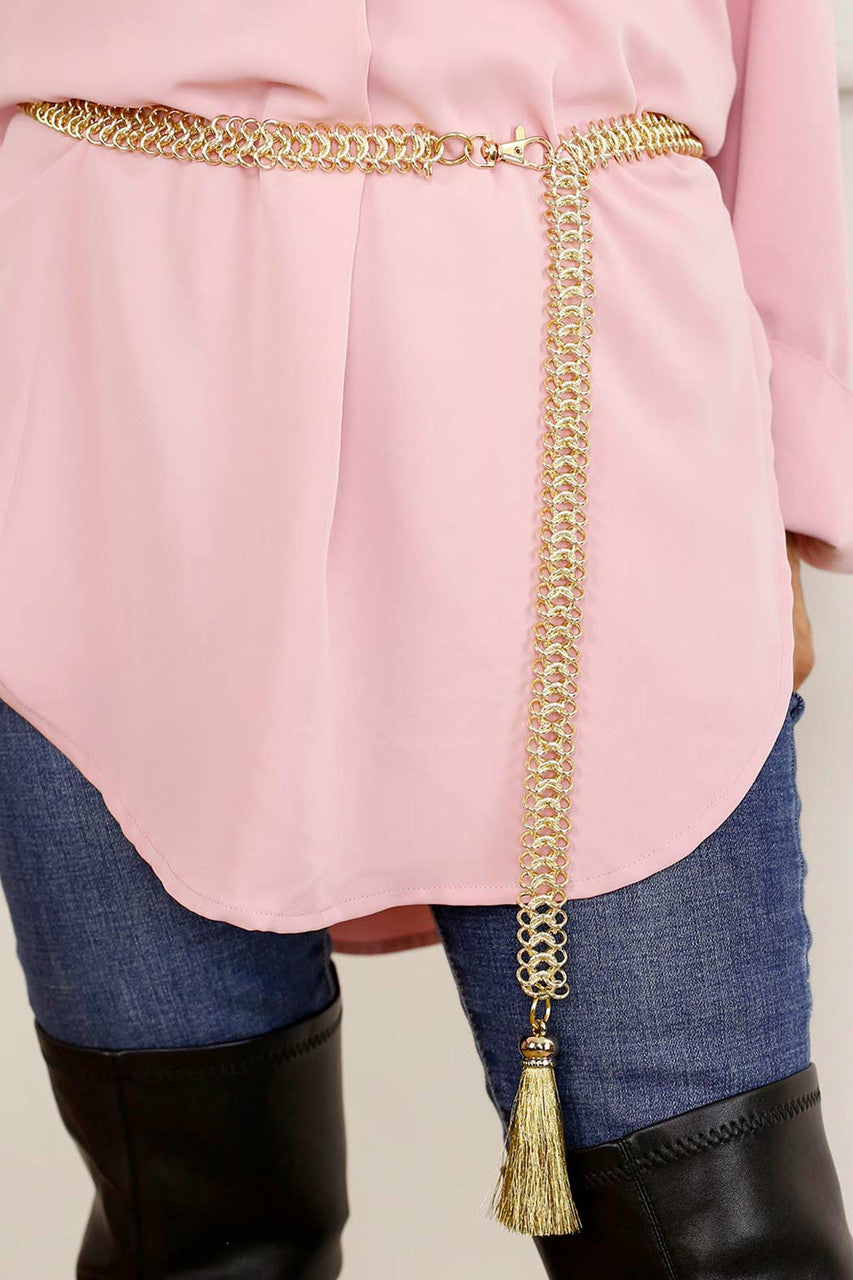 Gold Tassel Chain Belt - SALE