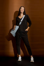 Black Washed Long Sleeve Top